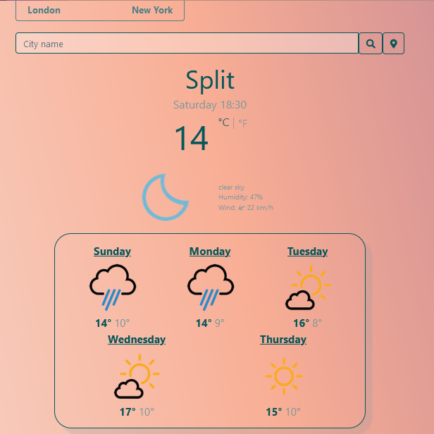 Weather project preview